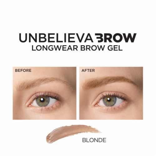 L'ORÉAL PARIS Unbelieva-Brow Longwear Waterproof Tinted Brow Gel, 560 Blonde, 0.15 fl. oz.