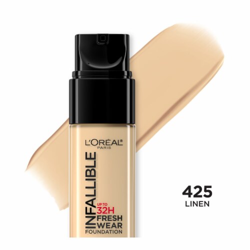 L'ORÉAL PARIS Infallible 32 Hour Fresh Wear Lightweight Foundation, 425 Linen, 1 oz.