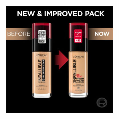 L'ORÉAL PARIS Infallible 32 Hour Fresh Wear Lightweight Foundation, 430 Ivory Buff, 1 oz.