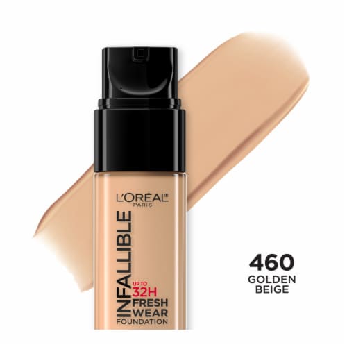 L'ORÉAL PARIS Infallible 32 Hour Fresh Wear Lightweight Foundation, 460 Golden Beige, 1 oz.