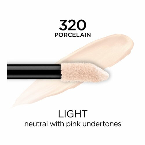 L'ORÉAL PARIS Infallible Full Wear Concealer Waterproof, Full Coverage, 320 Porcelain, 0.33 fl. oz.