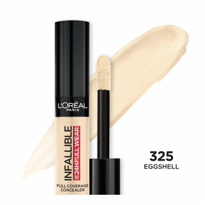 L'ORÉAL PARIS Infallible Full Wear Concealer Waterproof, Full Coverage, 325 Eggshell, 0.33 fl. oz.