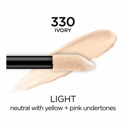 L'ORÉAL PARIS Infallible Full Wear Concealer Waterproof, Full Coverage, 330 Ivory, 0.33 fl. oz.