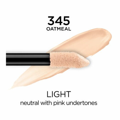 L'ORÉAL PARIS Infallible Full Wear Concealer Waterproof, Full Coverage, 345 Oatmeal, 0.33 fl. oz.