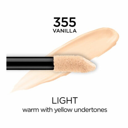 L'ORÉAL PARIS Infallible Full Wear Concealer Waterproof, Full Coverage, 355 Vanilla, 0.33 fl. oz.