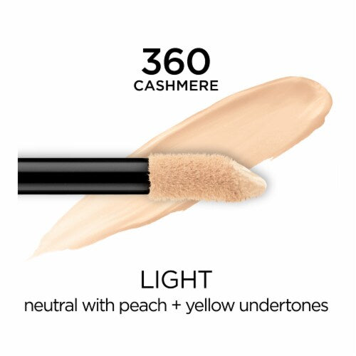 L'ORÉAL PARIS Infallible Full Wear Concealer Waterproof, Full Coverage, 360 Cashmere, 0.33 fl. oz.
