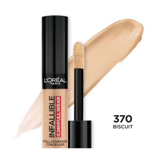 L'ORÉAL PARIS Infallible Full Wear Concealer Waterproof, Full Coverage, 370 Biscuit, 0.33 fl. oz.