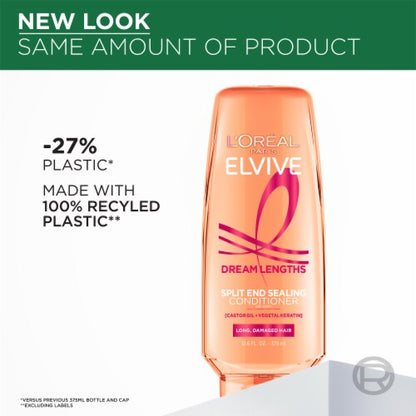L'ORÉAL PARIS Elvive Dream Lengths Conditioner for Long and Damaged Hair, 12.6 fl. oz.