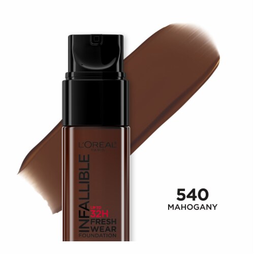 L'ORÉAL PARIS Infallible 32 Hour Fresh Wear Lightweight Foundation, 540 Mahogany, 1 oz.