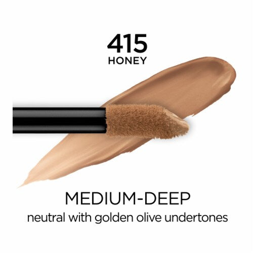 L'ORÉAL PARIS Infallible Full Wear Concealer Waterproof, Full Coverage, 415 Honey, 0.33 fl. oz.