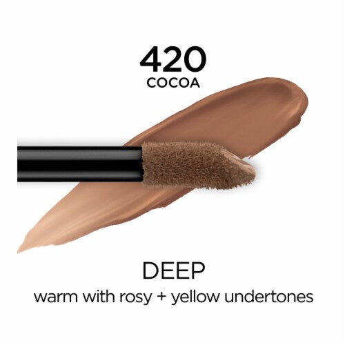 L'ORÉAL PARIS Infallible Full Wear Concealer Waterproof, Full Coverage, 420 Cocoa, 0.33 fl. oz.