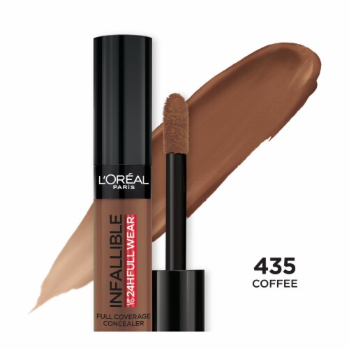 L'ORÉAL PARIS Infallible Full Wear Concealer Waterproof, Full Coverage, 435 Coffee, 0.33 fl. oz.
