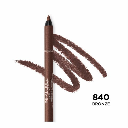 L'ORÉAL PARIS Infallible Pro-Last Waterproof, Up to 24HR Pencil Eyeliner, 840 Bronze, 0.042 oz.