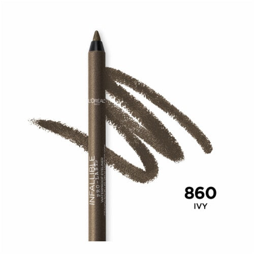 L'ORÉAL PARIS Infallible Pro-Last Waterproof, Up to 24HR Pencil Eyeliner, 860 Ivy, 0.042 oz.