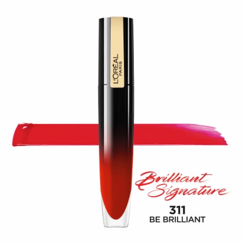 L'Oreal Paris Brilliant Signature Shiny Lip Stain Lipstick, Be Successful, 0.21 fl. oz.