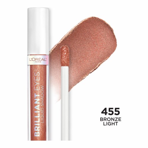 L'ORÉAL PARIS Brilliant Eyes Shimmer Liquid Eye Shadow Makeup, 440 Bronze Light, 0.1 oz.