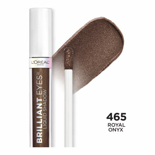 L'ORÉAL PARIS Brilliant Eyes Shimmer Liquid Eye Shadow Makeup, 465 Royal Onyx, 0.1 oz.