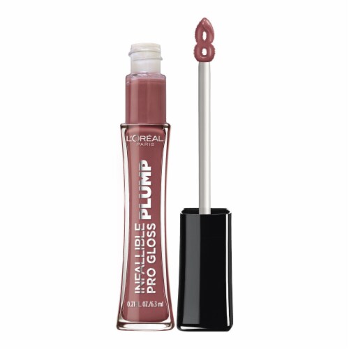 L'Oreal Paris Infallible Pro Gloss Plump Lip Gloss with Hyaluronic Acid, Radiant Mauve, 0.21 oz