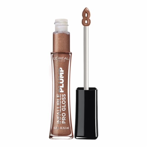 L'Oreal Paris Infallible Pro Gloss Plump Lip Gloss with Hyaluronic Acid, Sunlit Shimmer, 0.21 oz