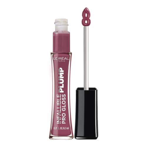 L'Oreal Paris Infallible Pro Gloss Plump Lip Gloss with Hyaluronic Acid, True Berry, 0.21 oz