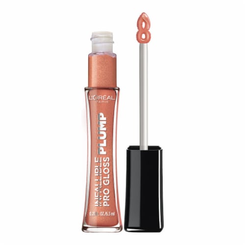 L'Oreal Paris Infallible Pro Gloss Plump Lip Gloss with Hyaluronic Acid, Lucid Glow, 0.21 oz