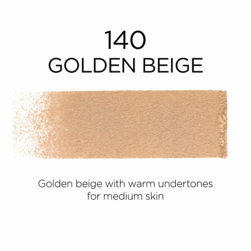 L'ORÉAL PARIS Infallible Up to 24H Fresh Wear Foundation in a Powder, matte finish, 140 Golden Beige, 0.31 oz.