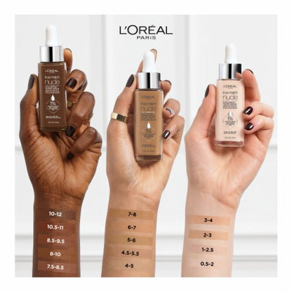 L'ORÉAL PARIS True Match Hyaluronic Tinted Serum Foundation Skincare Hybrid, 6-7 Tan, 1 fl oz