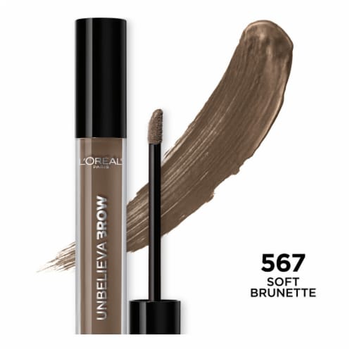 L'ORÉAL PARIS Unbelieva-Brow Longwear Waterproof Tinted Brow Gel, 567 Soft Brunette, 0.15 fl oz