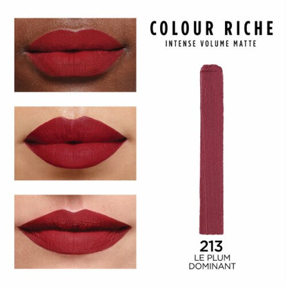 L'ORÉAL PARIS Colour Riche Intense Volume Matte Lipstick, 213 Le Plum Dominant, 0.06 oz