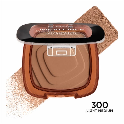 L'ORÉAL PARIS Infallible Up to 24H Fresh Wear Soft Matte Bronzer, 300 Light medium, 0.31 oz