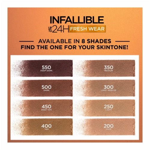 L'ORÉAL PARIS Infallible Up to 24H Fresh Wear Soft Matte Bronzer, 300 Light medium, 0.31 oz
