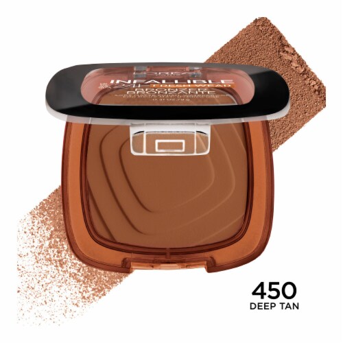 L'ORÉAL PARIS Infallible Up to 24H Fresh Wear Soft Matte Bronzer, 450 Deep Tan, 0.31 oz