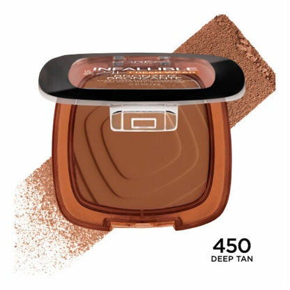 L'ORÉAL PARIS Infallible Up to 24H Fresh Wear Soft Matte Bronzer, 450 Deep Tan, 0.31 oz