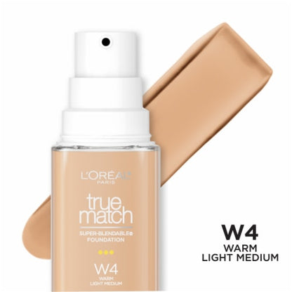 L'ORÉAL PARIS True Match Super-Blendable Foundation, Medium Coverage, C12, Deep, 1 fl. oz.