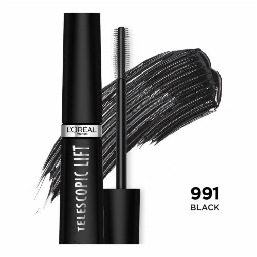 L'ORÉAL PARIS Telescopic Lift Volumizing Washable Mascara, 991 Black, 0.33 fl. oz.