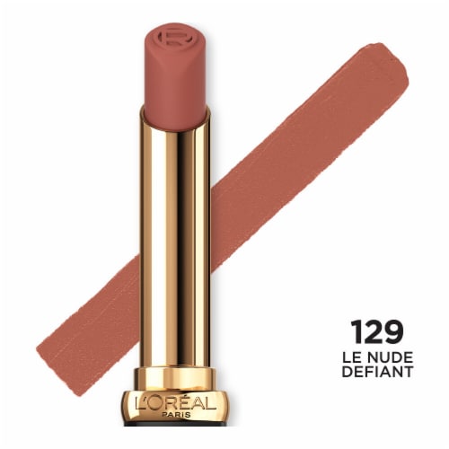 L'ORÉAL PARIS Colour Riche Intense Volume Matte Lipstick, 129 Le Nude Defiant, 0.06 oz