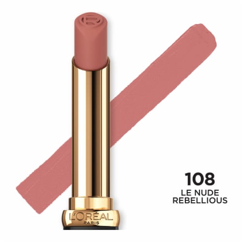 L'ORÉAL PARIS Colour Riche Intense Volume Matte Lipstick, 108 Le Nude Rebellious, 0.06 oz