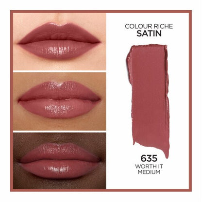 L'ORÉAL PARIS Colour Riche Blurred Matte Lipstick, 635 Worth It Medium