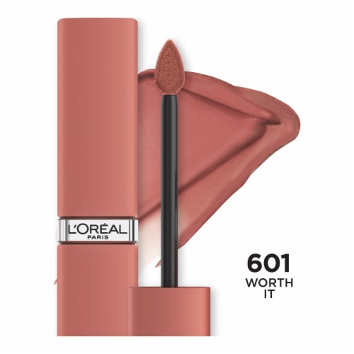 L'ORÉAL PARIS Infallible Lacque Resistance Liquid Lipstick, 601 Worth It, 0.13 fl oz