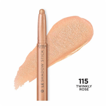L'ORÉAL PARIS Le Shadow Stick Blendable Cream Eyeshadow Stick, 115 Twinkly Rose, 0.049 oz