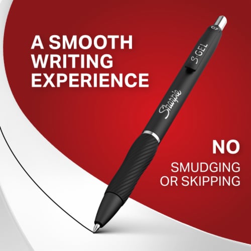 Sharpie S-Gel Medium Point (0.7mm) Gel Pen - Black Inc, 4 Count