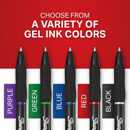 Sharpie S-Gel Medium Point (0.7mm) Gel Pen - Black Inc, 4 Count