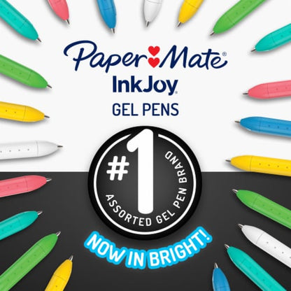 Paper Mate Inkjoy Gel Bright! Medium Point Pens, 6 count