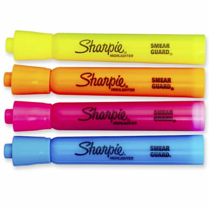 Sharpie Tank Style Chisel Tip Fluorescent Highlighter - Assorted, 12 count