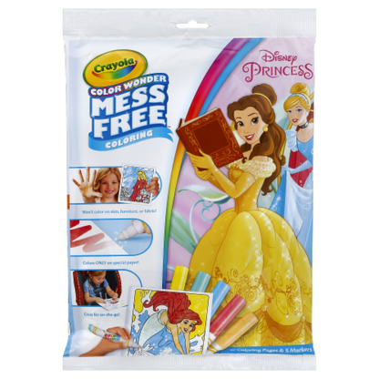 Crayola Color Wonder Disney Princess Coloring Set, 18 pages