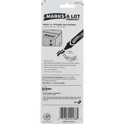 Avery Marks-A-Lot Jumbo Sized Permanent Marker - Black