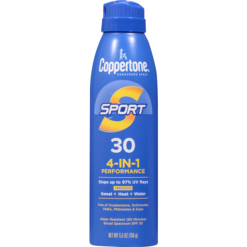 Coppertone Spf#30 Sport 4-In-1 Performance Spray 5.5oz