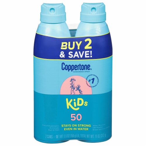 Coppertone Spf#50 Kids Spray 5.5oz Twin Pack