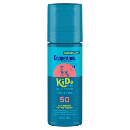 Coppertone Spf#50 Kids Roll-On With Blue Color 2.5oz