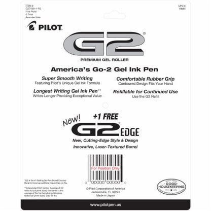 Pilot Pen G2 Premium Gel Pens Dumpbin, 96 count
